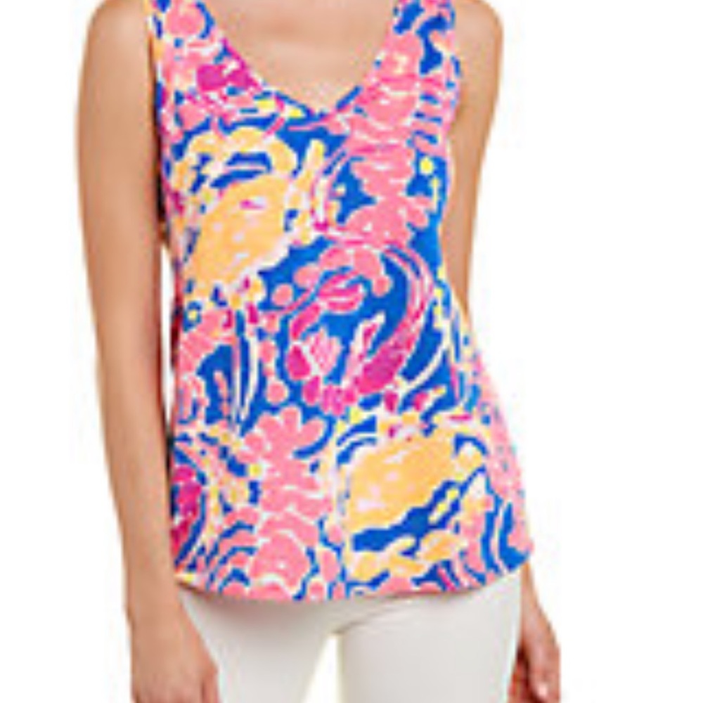 SUMMERTIME SLEEVELESS LILLY PULITZER GIGI TOP SIZE XXS NWT!
